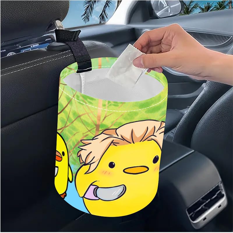 PZWTJM Papelera para coche impresa, impermeable, para cocina, camping, accesorios para mujer, bolsa de almacenamiento para el respaldo del asiento, accesorio interior plegable, pollo