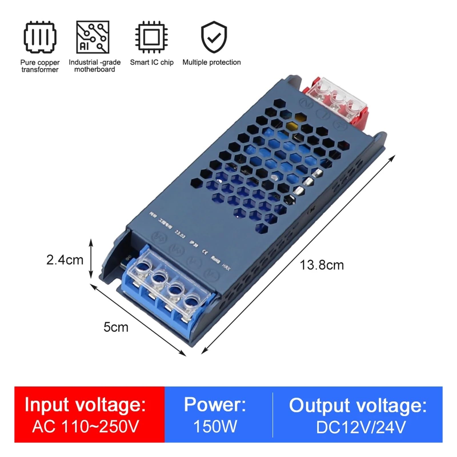 24V LED Power Supply 400W PRO (Copper) Ultra Thin AC/DC Transformer LED Driver Converter
