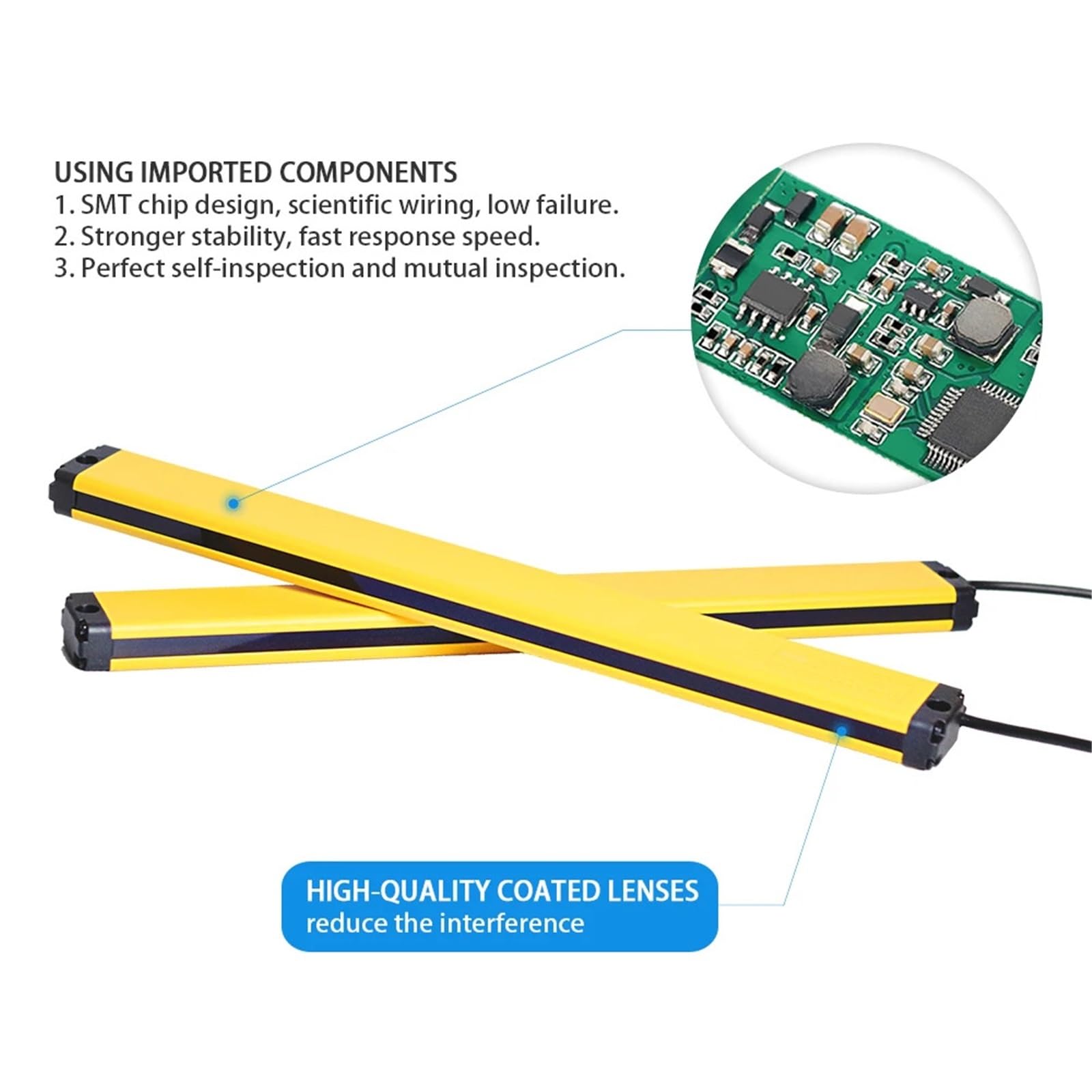 1 Uds. Cortinas de luz Seguridad 18x35 APS18-22/24/2620 18mm Dispositivo Rejilla súper Fino Interruptor Sensor Foto infrarrojo(APS18-2220,NPN NC-2M DETECT Distance)