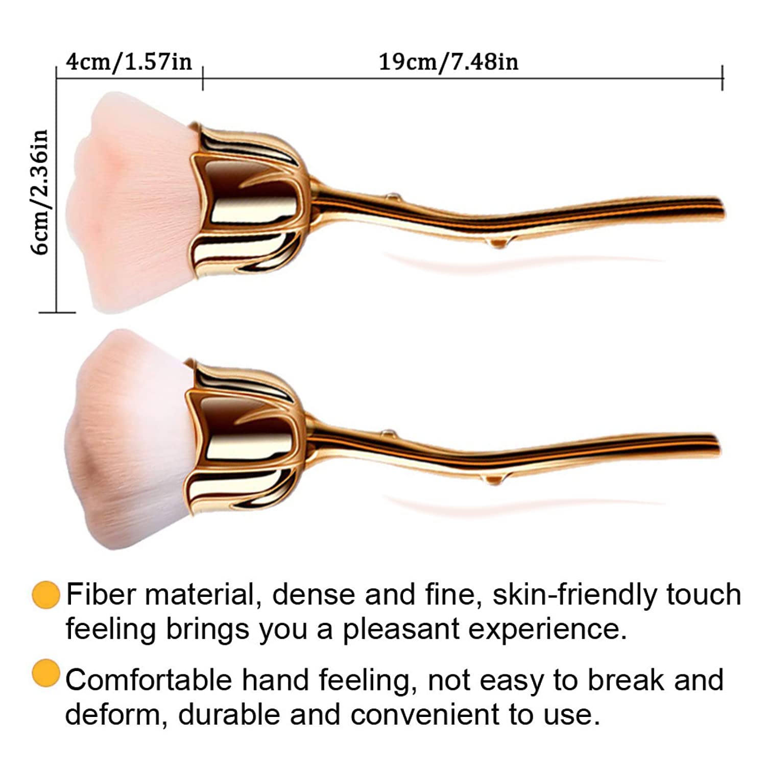 2pcs Nail Dust Brush Nail Brushes for Cleaning Nail Powder Brush Nail Duster Large Makeup Brush Blush Brush Nail Art Brushes Nail Tools Kit