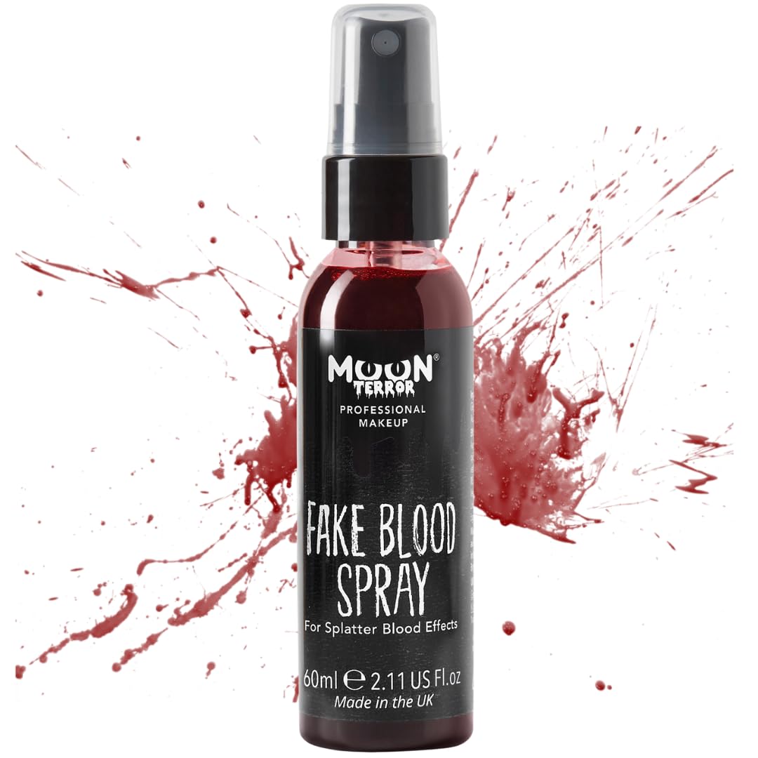 Pro FX Fake Blood Spray by Moon Terror | 60ml | SFX Make up for Halloween Vampire Zombie Theatre | Special Effects Make up 2.11 Ounce 2.11