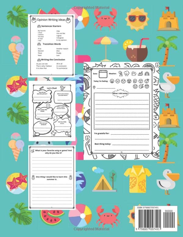 My Summer Journal: Kids Journal | Summer Bucket List Journal | Writing Journal for kids | Fun daily activity and log book | Ages 8-12 (Writing prompts for Kids) image 3