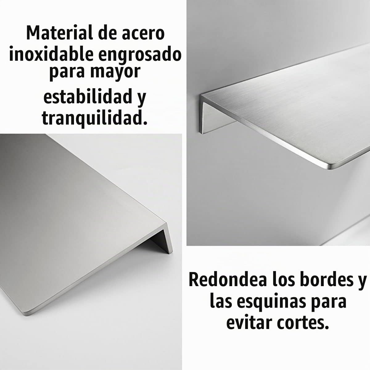 Organizador de Ducha Cepillado de 30 cm Estanteria de Ducha Montado en la Pared Estante de Ducha de Acero Inoxidable Estante de Almacenamiento Versátil para Cocina Baño Dormitorio (20CM-2PC)