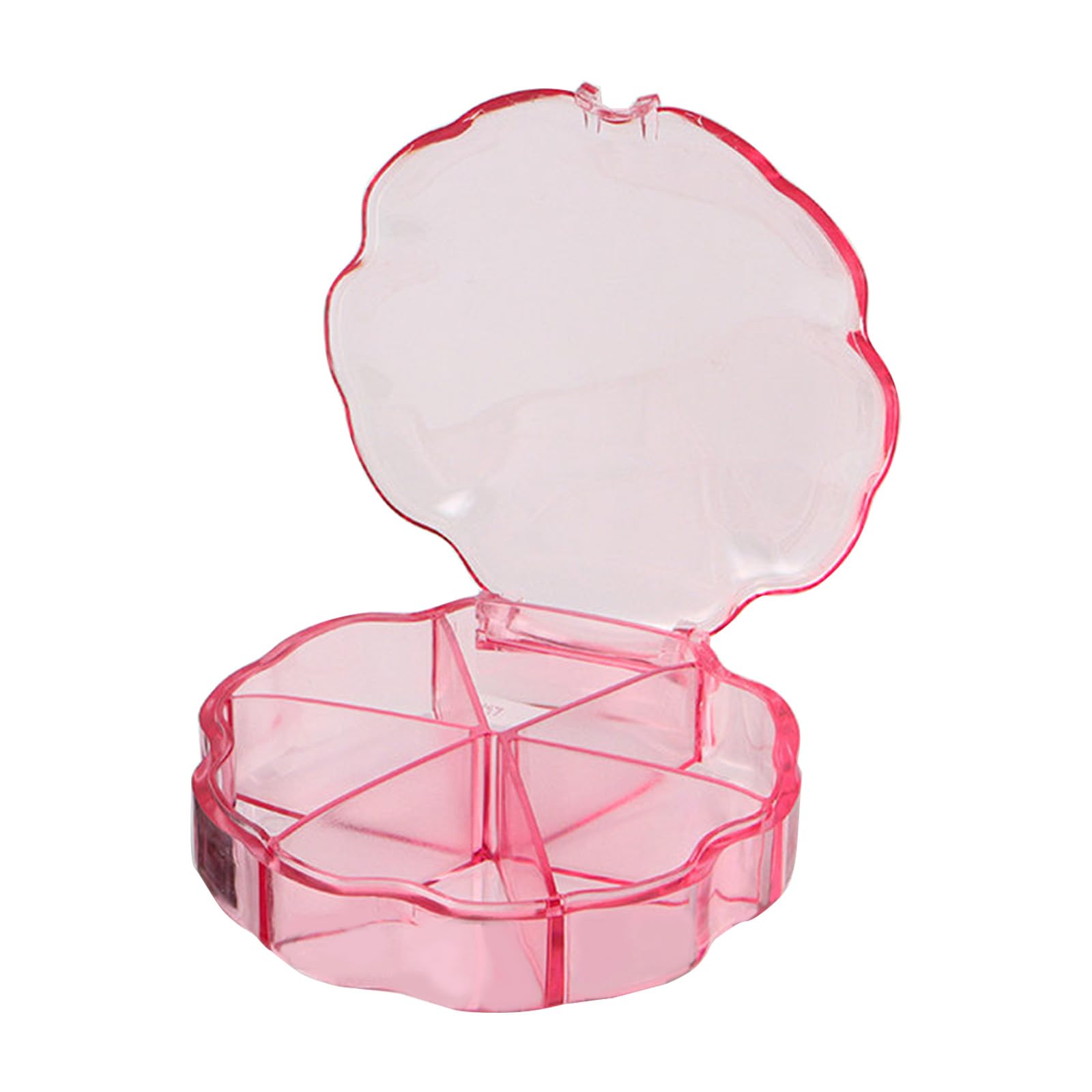 Gissroys A Jewellery Organiser Box 6 Grid Clear Plastic Organisers Box Nails Glitter Rhinestones Bead Container Nails Tool Jewellery Organiser
