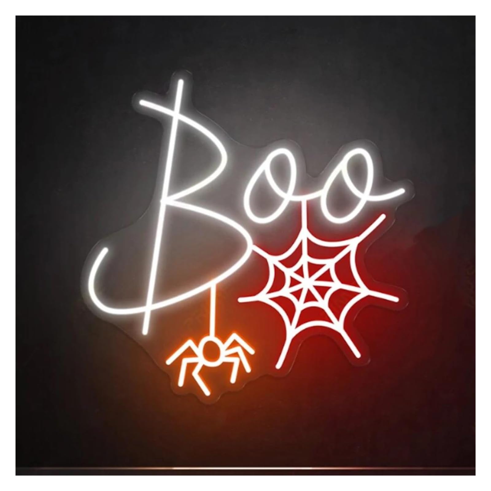 SHOUXI Sign Lamp Boo Neon Sign USB Dimmable Light Bar Decoration for Party Living Room Club Wall Decor Lamp 32.5cmх33cm(A)