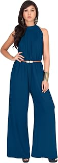 Womens 2025 Sexy Sleeveless Wide Leg Pants Cocktail Pantsuit Jumpsuit Romper