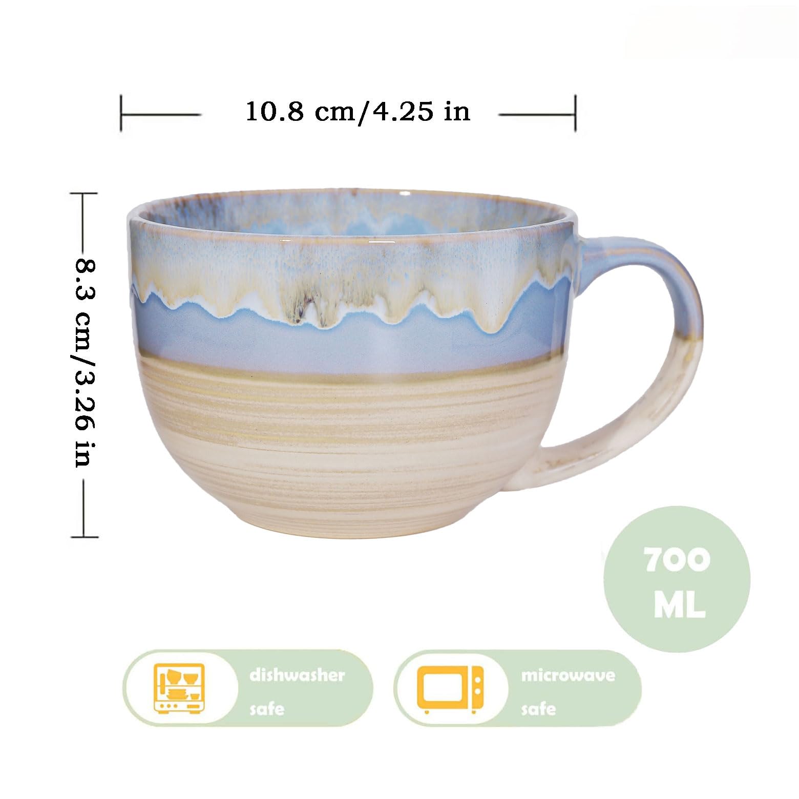 Grande Tasse 700 Ml Tasse à Café En Céramique XXL Tasse à Café En Porcelaine S à