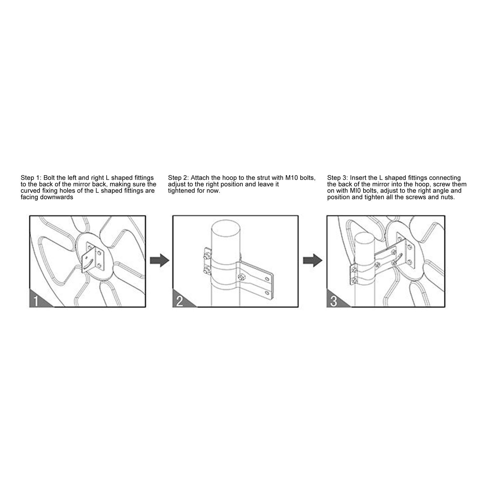 Espejo Convexo de Tráfico Espejo de Seguridad Gran Angular Engrosado para Uso en Interiores y Exteriores Diseño Duradero de Vidrio de 16"