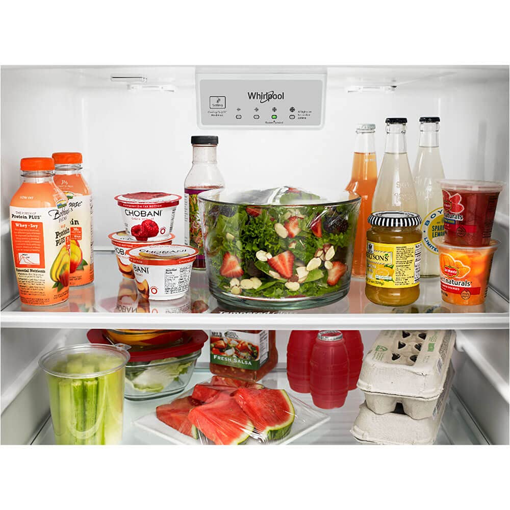 Whirlpool 28" Stainless Steel Top-Freezer Refrigerator on Fridge.com - View 6