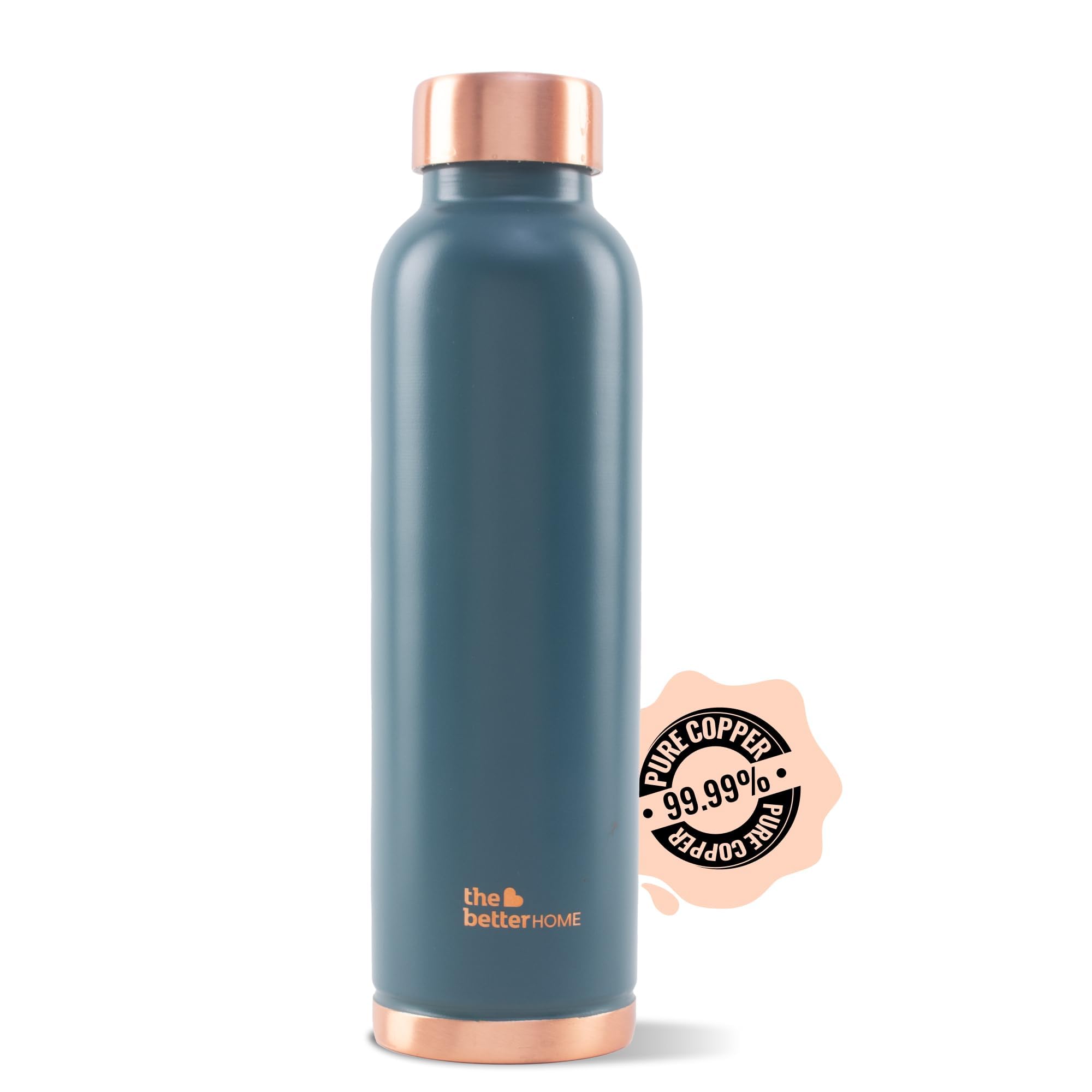 The Better Home Copper Water Bottle | Copper Water Bottle 950ml | With Anti Oxidant Properities | Provides Health Benefits | Pure Tamba | Teal — Amazon image 8
