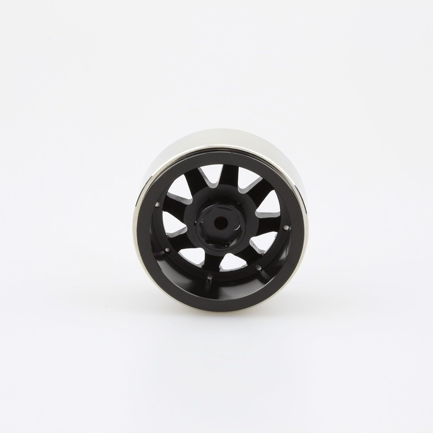 4PC Red & Silver 1.9" Alloy Beadlock Wheel Rim Set for 1/10 RC Crawler