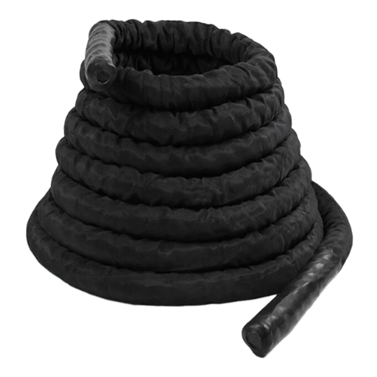 Battle Rope Muscle Building Conditioning Heavy Non Slip Handles Fitness Rope 38mm Black-image-10
