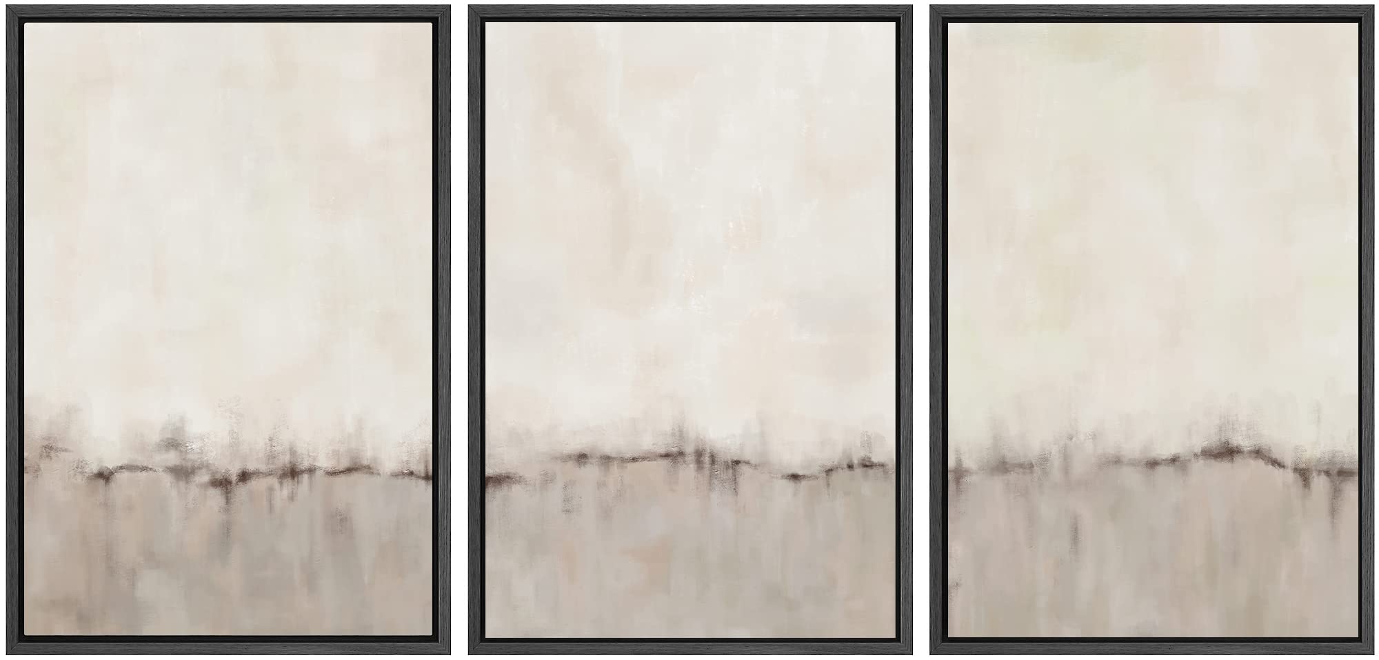 SIGNWIN Framed Canvas Print Wall Art Set Coastal Serenity Abstract Seaside Illustrations Modern Art Decorative Rustic Calm/Zen for Living Room, Bedroom, Office - 24"x36"x3 Natural — view 34