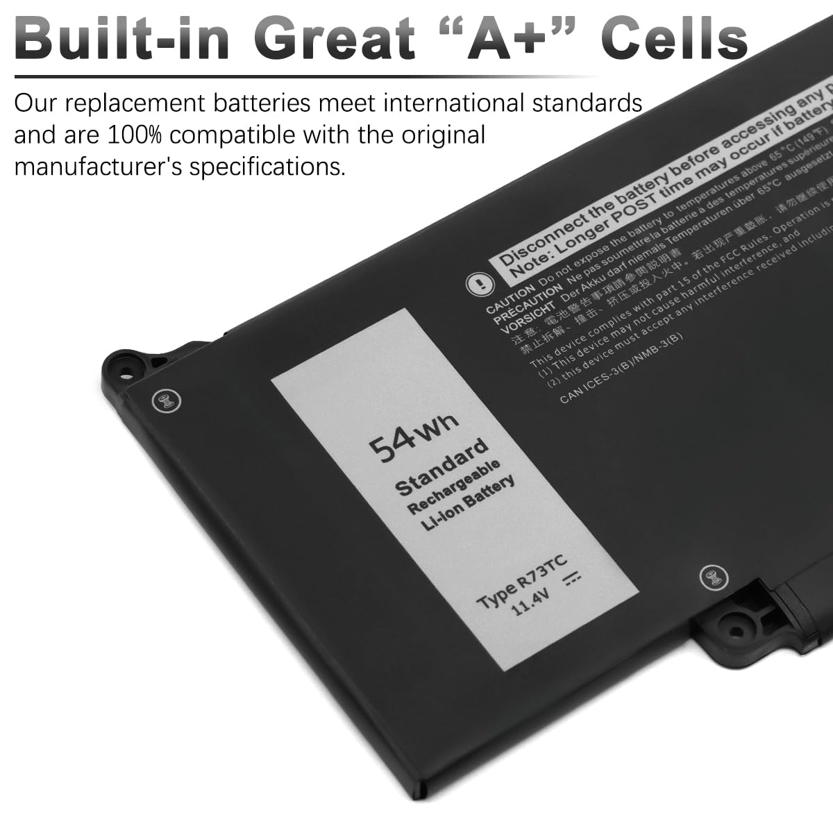 54Wh R73TC Laptop Batterie pour Dell Latitude atitude 3550 5440 5450 5540 5550 3340 3440 3450 3540 5340 5350 Inspiron 14 Plus 7441 Precision 14 3480 3490 15 3580 3590 P165G P127F P169G DR02P