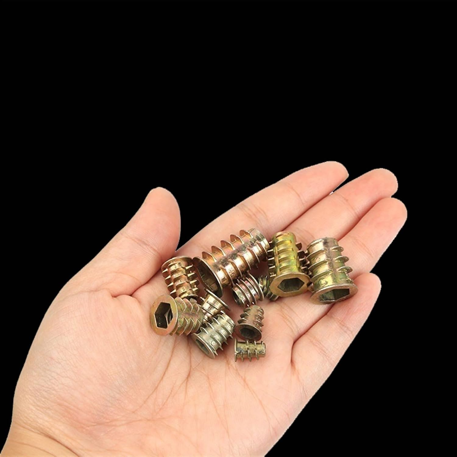 565/340/230/80PCS Assorted Flanged Hex Drive Head Furniture Nuts M4 M6 M8 M10 Zinc alloyl Thread for Wood Insert Nut(340PCS)