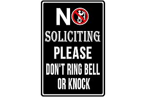 No Soliciting Metal Yard Sign for Home
