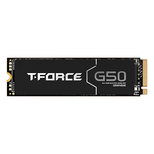 TEAMGROUP T-Force G50 2TB PCIe Gen4x4 NVMe M.2 2280 Gaming SSD, Up to 5000 MB/s, 3D TLC NAND, SLC Cache, Graphene Heat Spreader, PS5 Compatible, Internal Solid State Drive TM8FFE002T0C134 (OEM New)