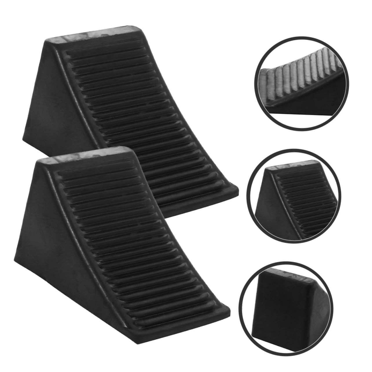 INOOMP Anhänger Unterlegkeile 2 Stück Gummi rutschfeste Wohnwagen Radstabilisatoren Für LKW Motorrad Wohnmobile Parkhilfe
