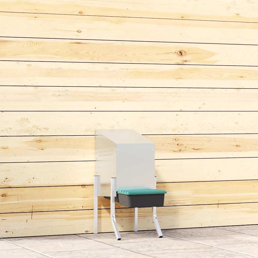 Nidera para gallinas con 1 compartimento con patas de acero galvanizado, ponedora para gallinas ponedoras con tapa elevable y bandeja extraíble, altura ajustable y ventilación integrada