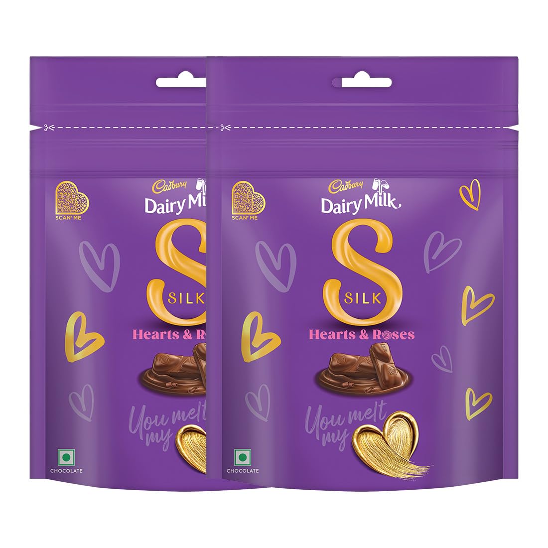 Dairy Milk Silk Home Treats Valentine's Gift Pack Chocolate Bar, 135 g (Pack of 2)