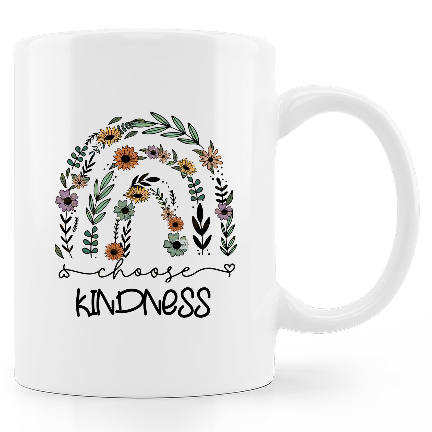 uinwk Boho Coffee Mug,Choose Kindness Coffee Mug,Inspirational Coffee Mugs Gifts For Men Women Friends,Coffee Mugs 11oz