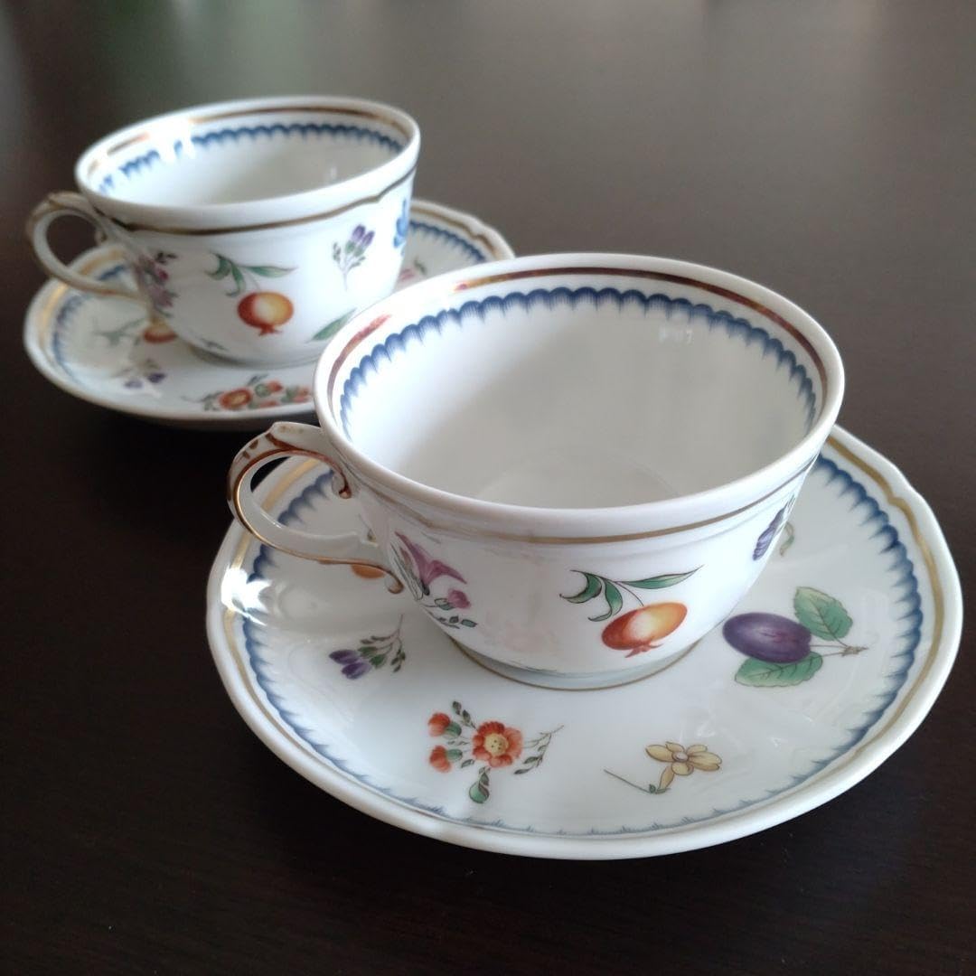 リチャード ジノリ イタリアンフルーツ カップ &amp; ソーサー 2客セット