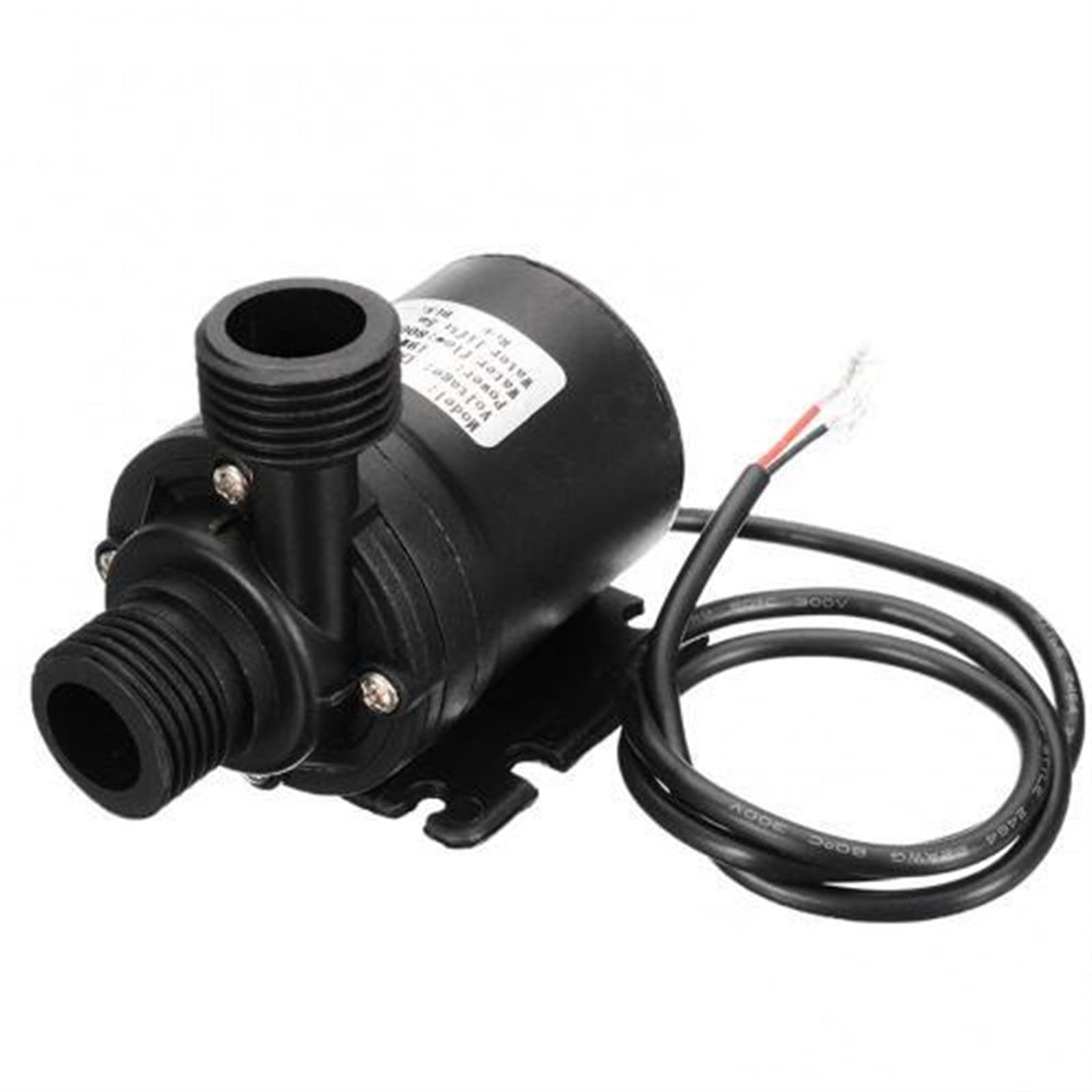 PIGENE Adjustable Small Submersible Pump 800L/H Water Pump 3/5m DC12/24V Solar Brushless Motor Submersibles Water Circulation Pump (Color : Black DC 12V 5 m)