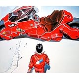 kaneda baki Lavable à l'éponge French Unicorn Poster Affiche Kaneda Moto Futuriste Neo Tokyo 2025 Akira Manga Japonnais