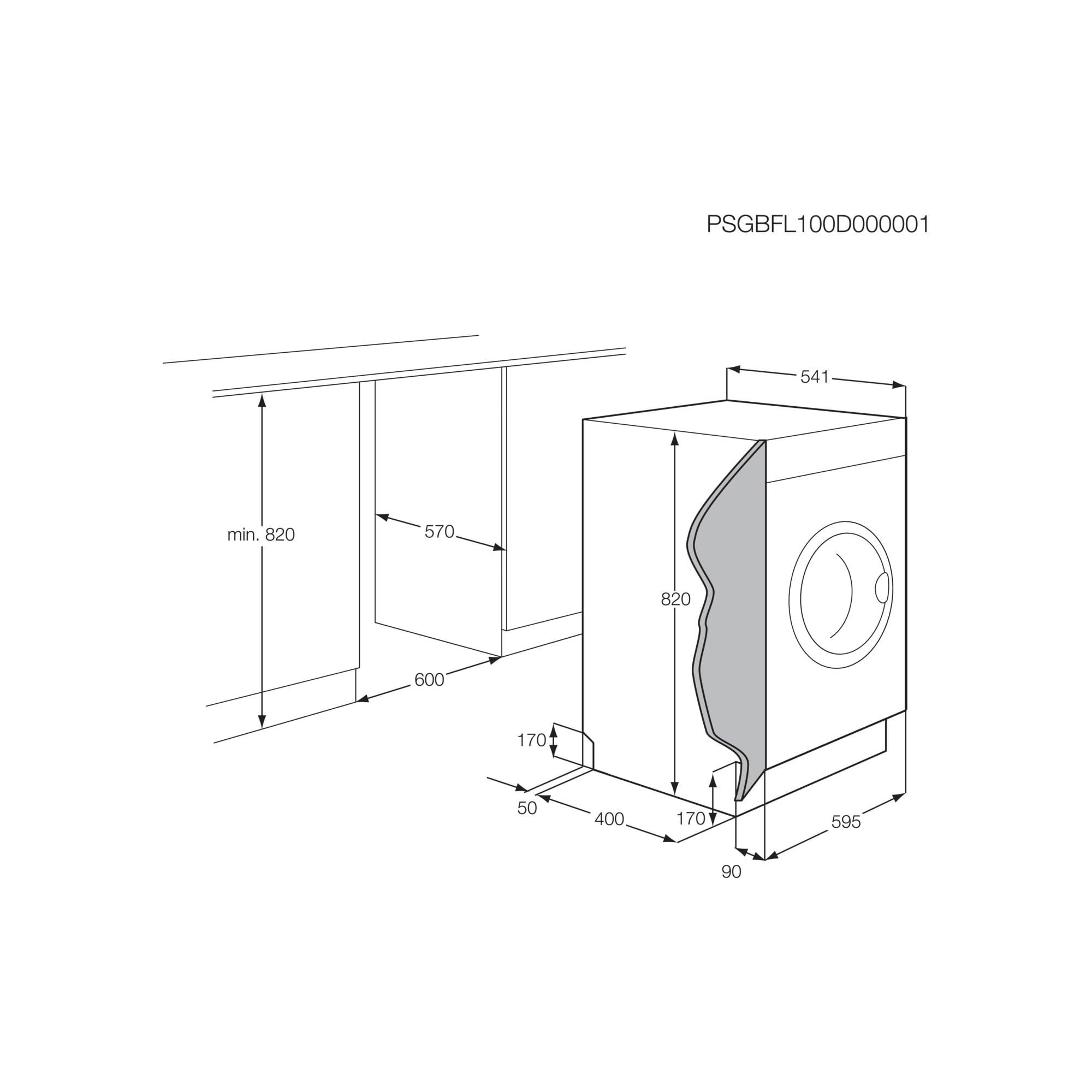AEG Einbauwaschtrockner 8 kg Waschen 4 kg Trocknen 1600 U/min PowerCare Dampf-Programm LWR8WI7680