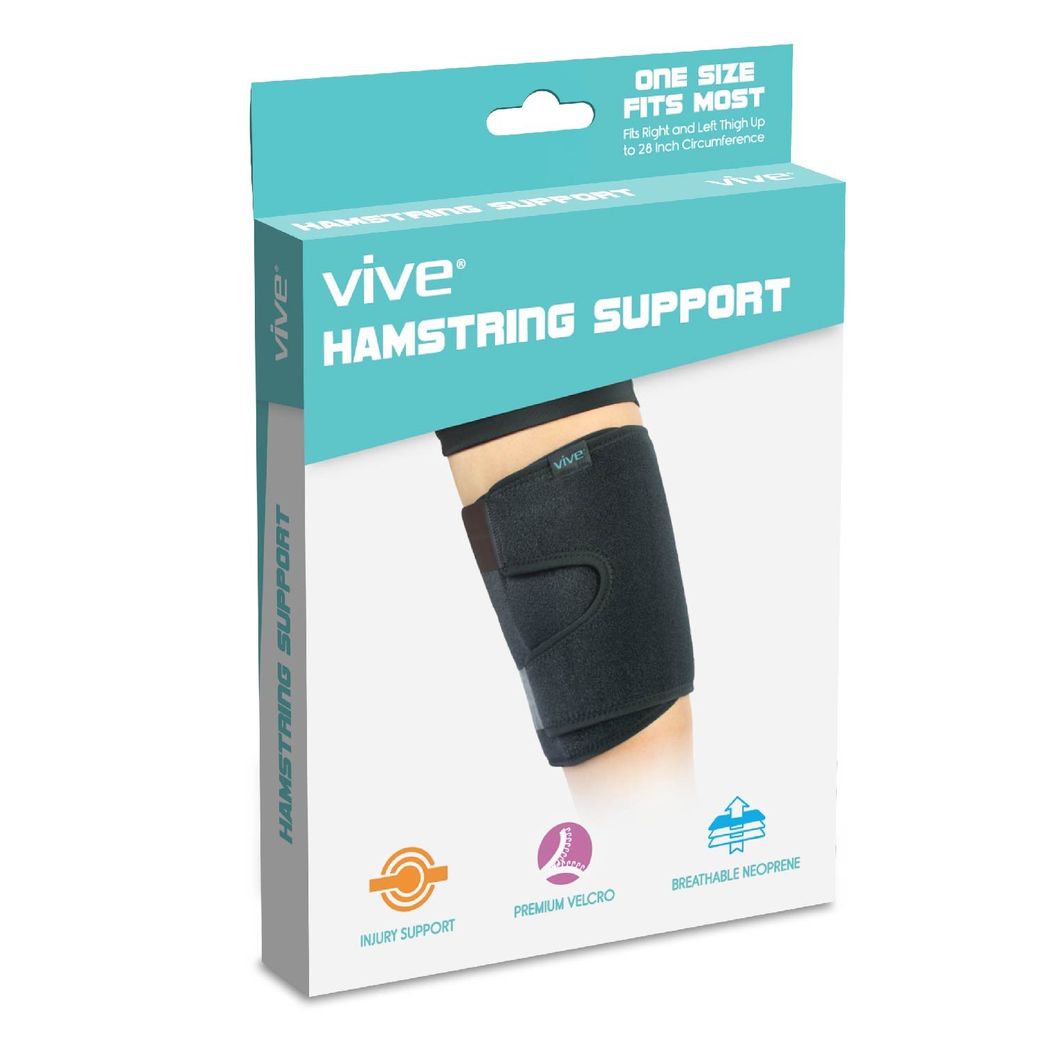 Thigh Wrap by Vive Pulled Hamstring Strain Support for Injury Torn