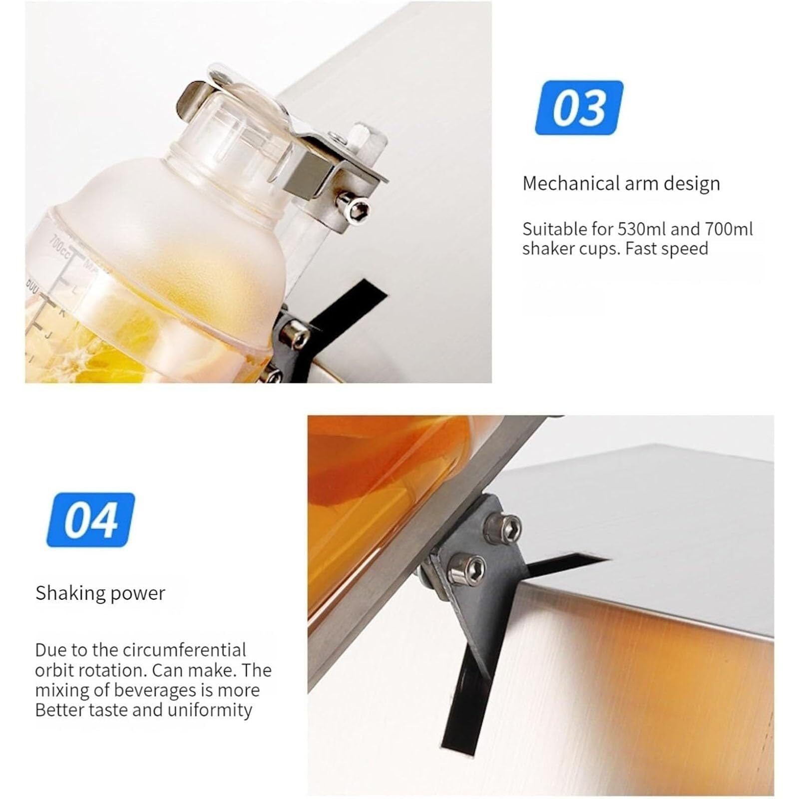 Shaker automatico per cocktail, shaker elettrico per bubble tea da 140 W con display digitale, tempo regolabile da 0 a 180 secondi, shaker per tè al latte con piedini antiscivolo