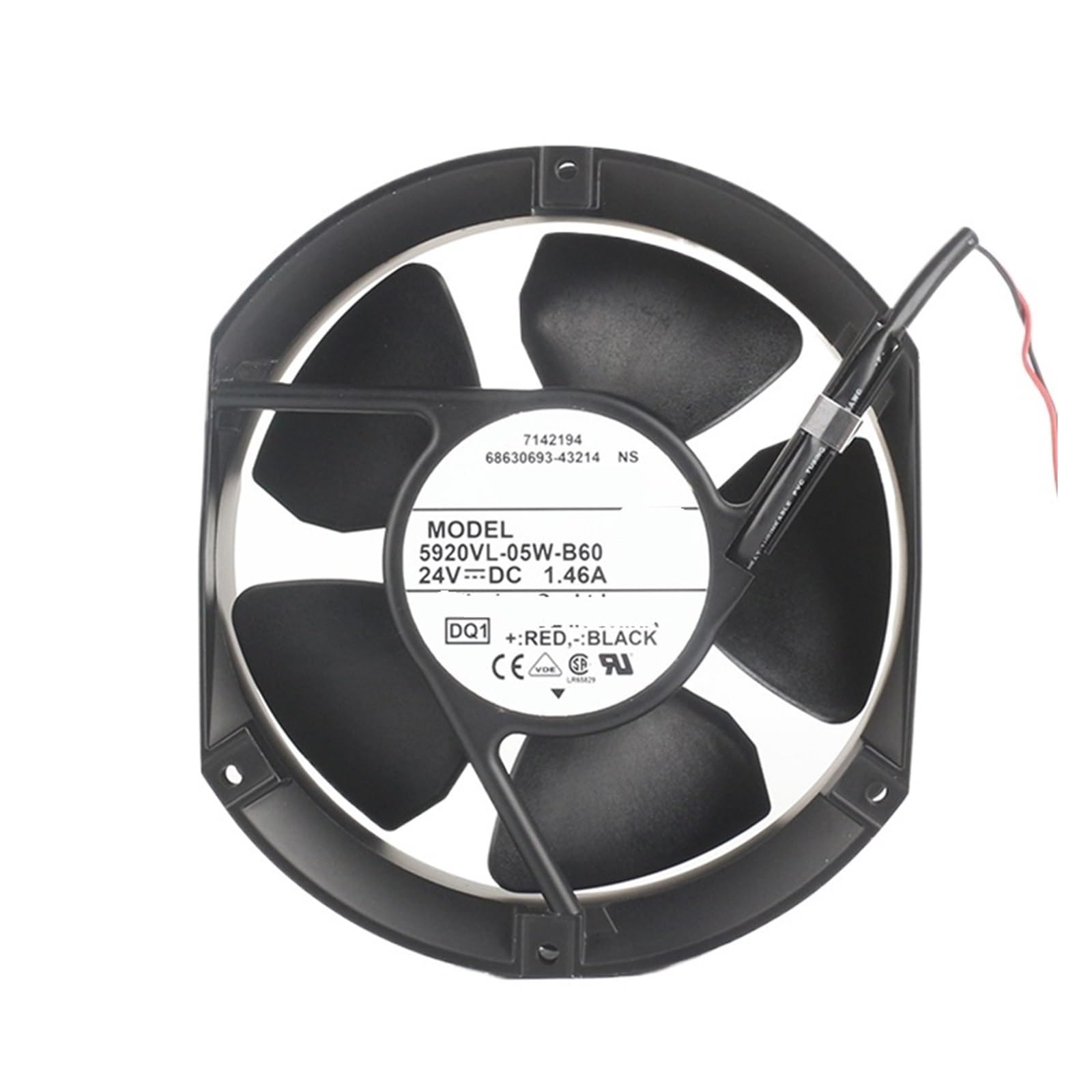 PEQYUACTE 5920PL-05W-B40/B49/B55/B60/B70 Cooling Fan DC24V 0.95A 172 * 150 * 50MM(5920PL-05W-B60)
