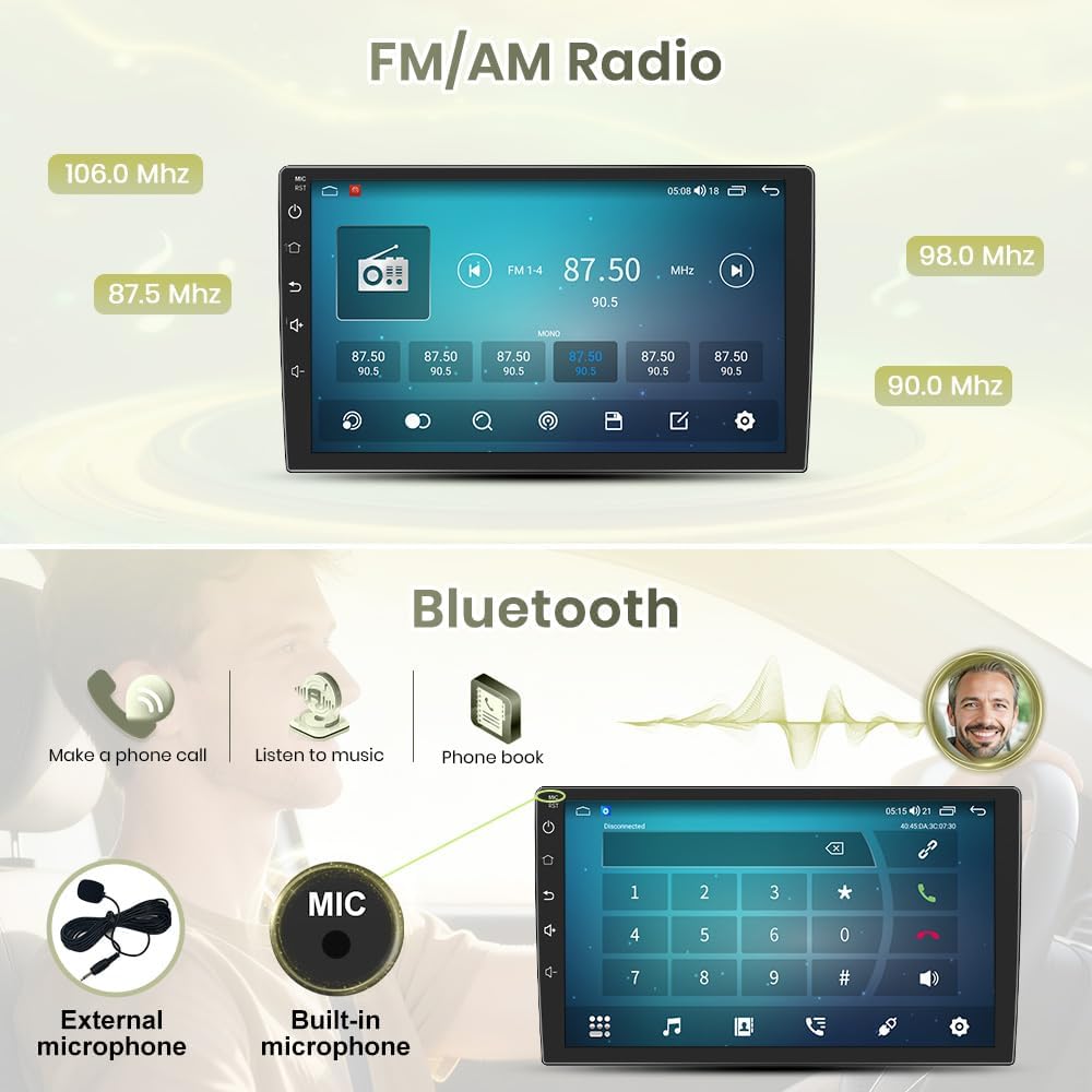 Android Radio for Dodge RAM 2013-2019 Automatic Transmission, with 9 inch Touchscreen, 8 Core UPC, 4GB RAM+64GB ROM, Support Carplay, Android Auto, SWC, WiFi, Bluetooth, FM AM RDS Radio