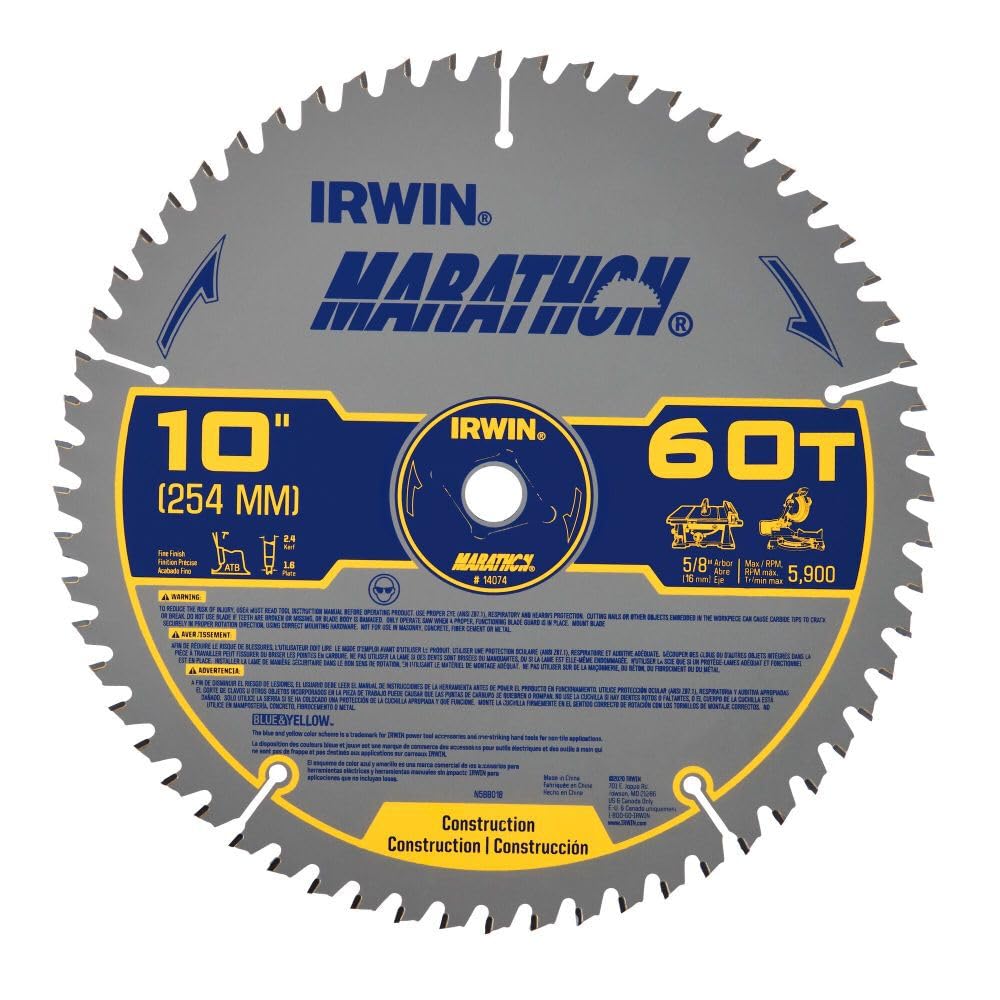 Lame circulaire Irwin Tools Marathon 14074 haute résistance tungstène