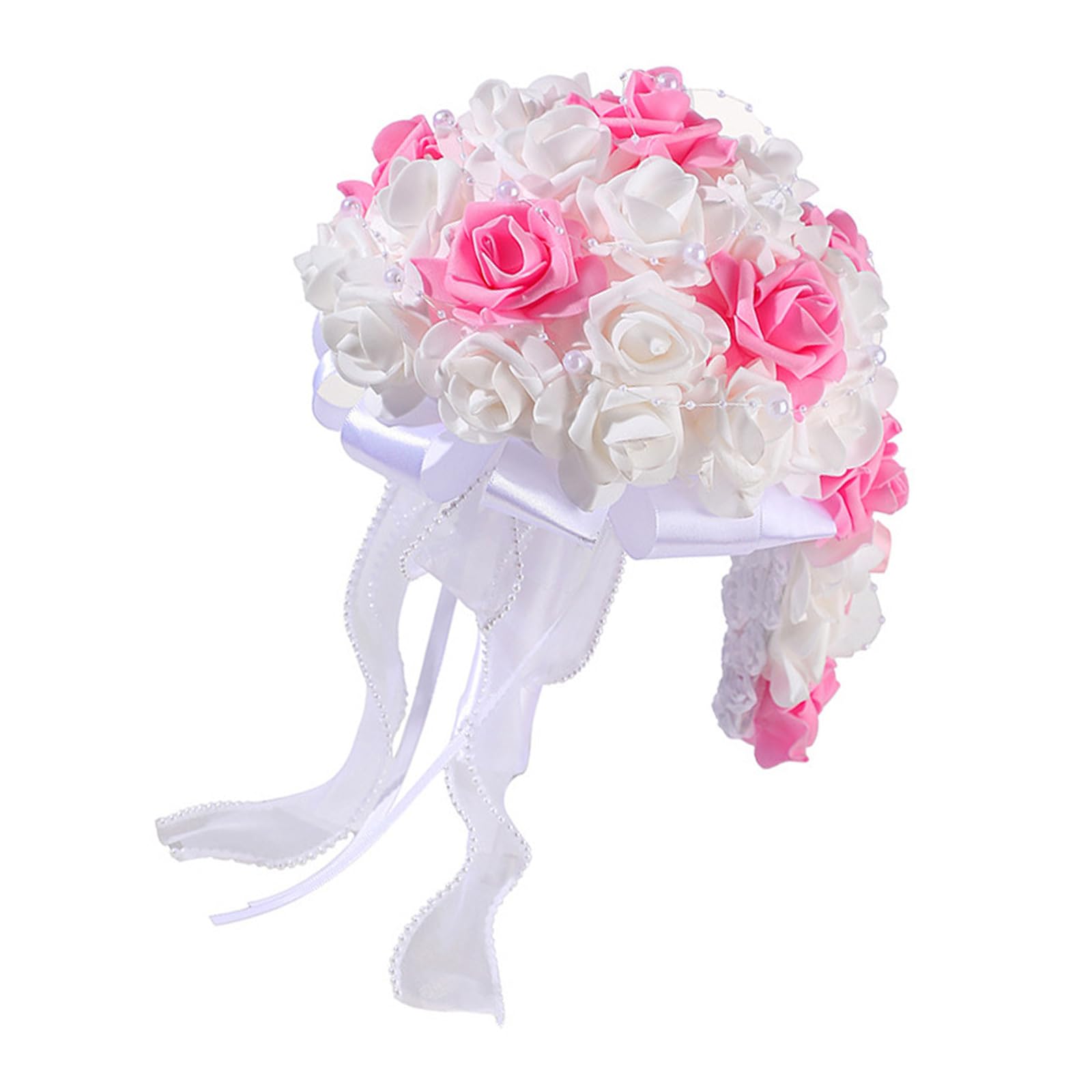 Msioytog Bouquet for Bride Artificial Rose Flowers for Graceful Anniversary Celebration Bouquet Wedding Photo Props Wedding Artificial Flowers