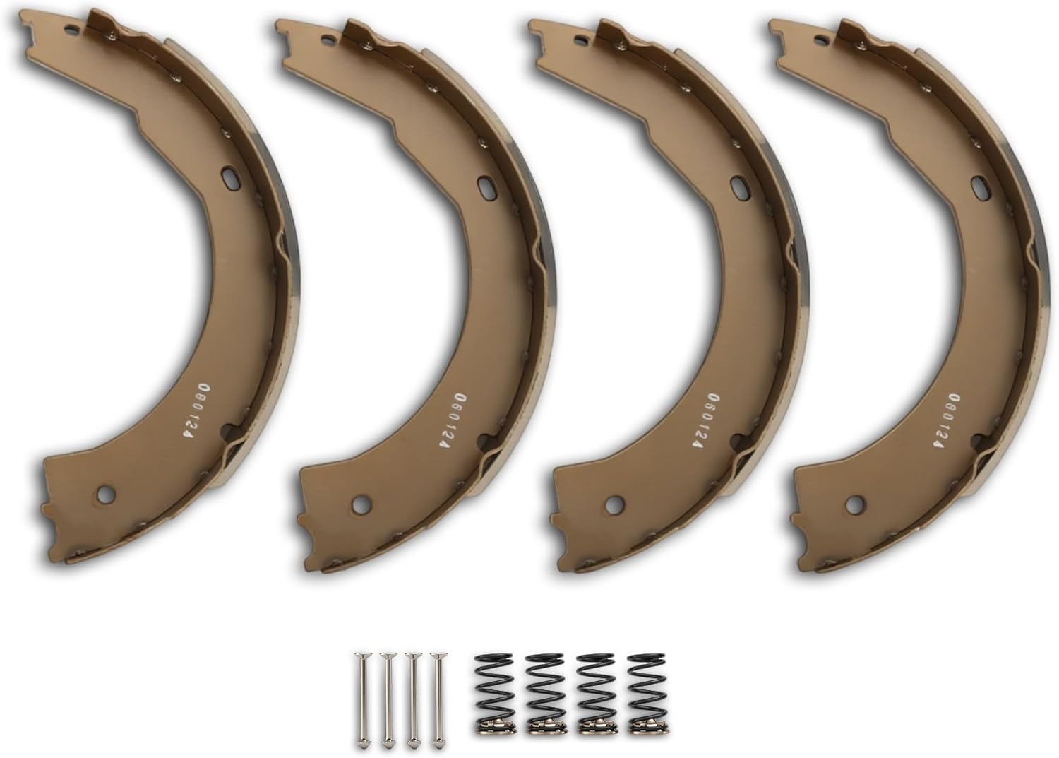 K71-127-00 12" x 2" Electric Trailer Brake Shoes Fit for 5200lbs, 6000lbs, 7000lbs Trailer, Brake Shoe Assembly Lining Kit with Springs & Pins Replace K7112700