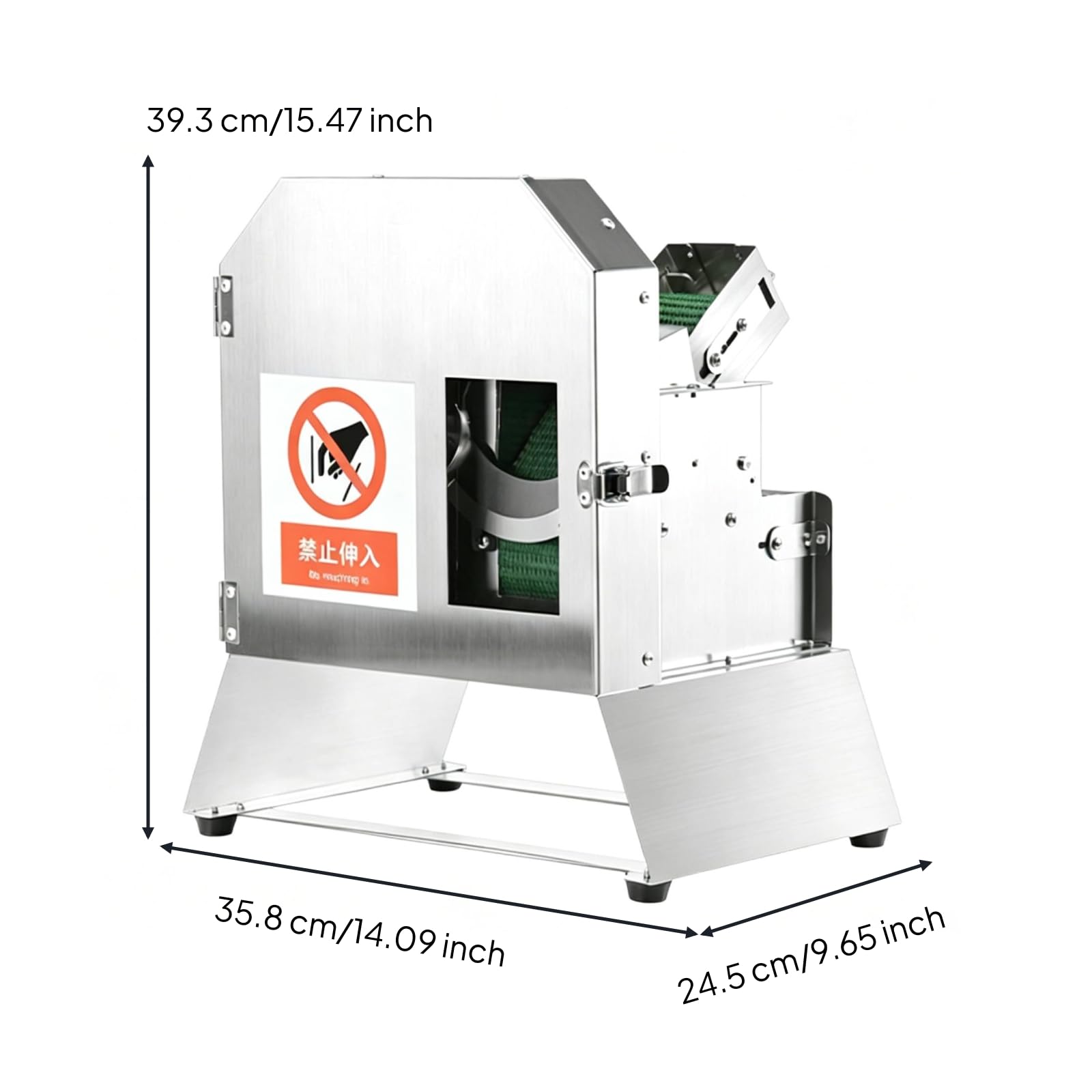 Coupe Légumes Électrique Trancheuse Râpeuse Hachoir Machine de Découpe Multifonction Réglage Fin à Épais Fenêtre Frontale Accès Latéral Format Compact
