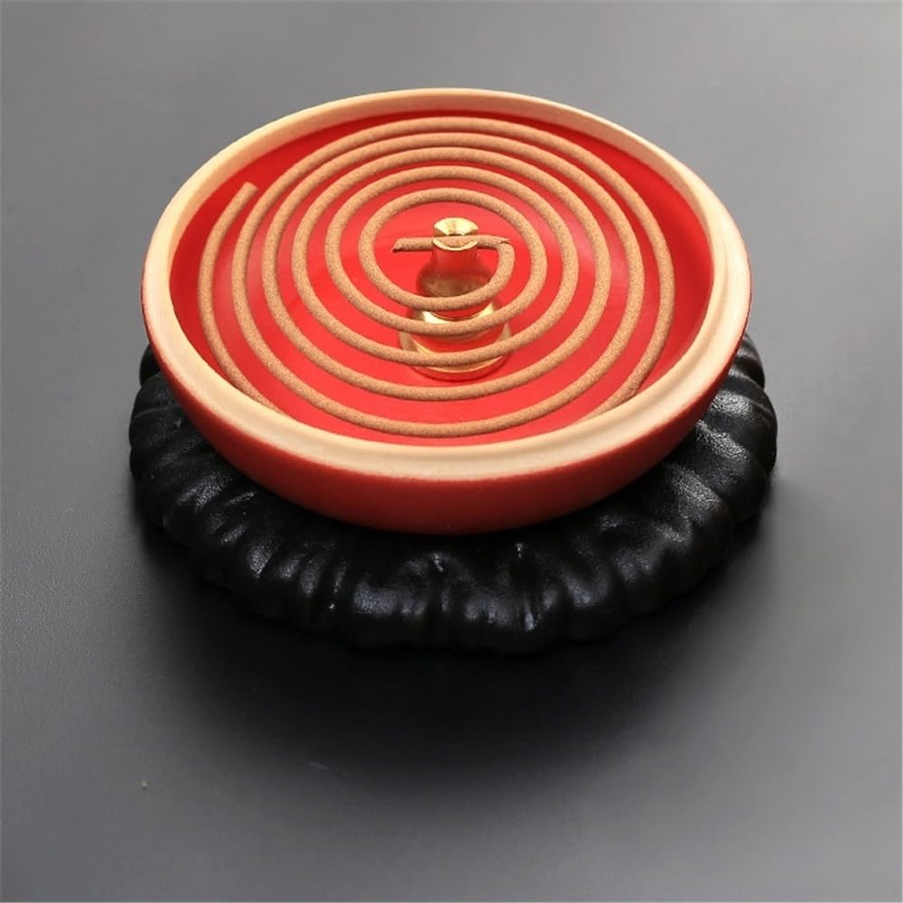 Elegante Bruciatore di incenso creativo con coperchio, porta in ceramica for uso domestico, for, cono, spirale, bastoncini Bruciatore di incenso