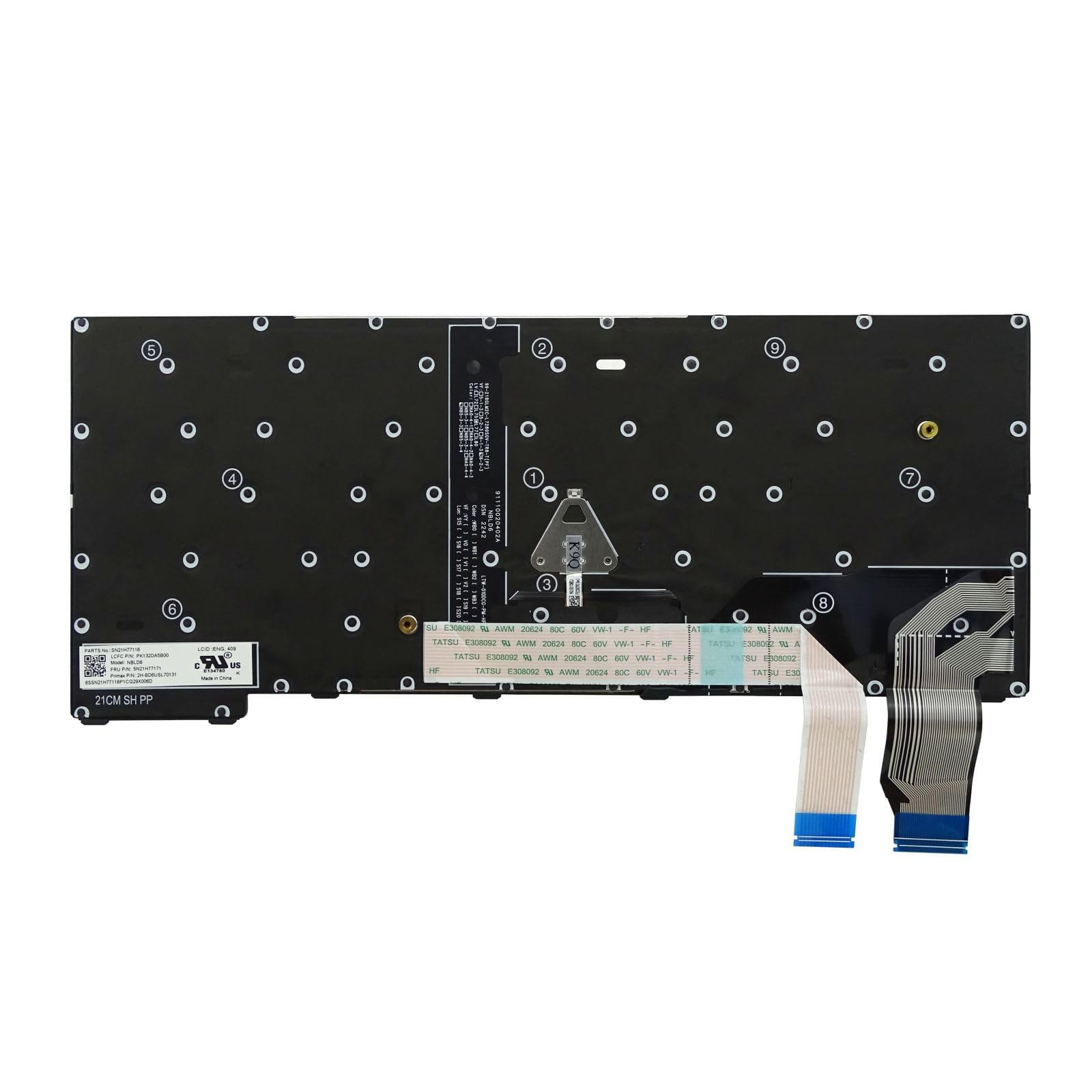 Wymienna klawiatura z podświetleniem do Lenovo Thinkpad X13 GEN3 L13 Gen3 L13 Yoga Gen3 (nie pasuje do X13 Gen2) (US English, podświetlana)