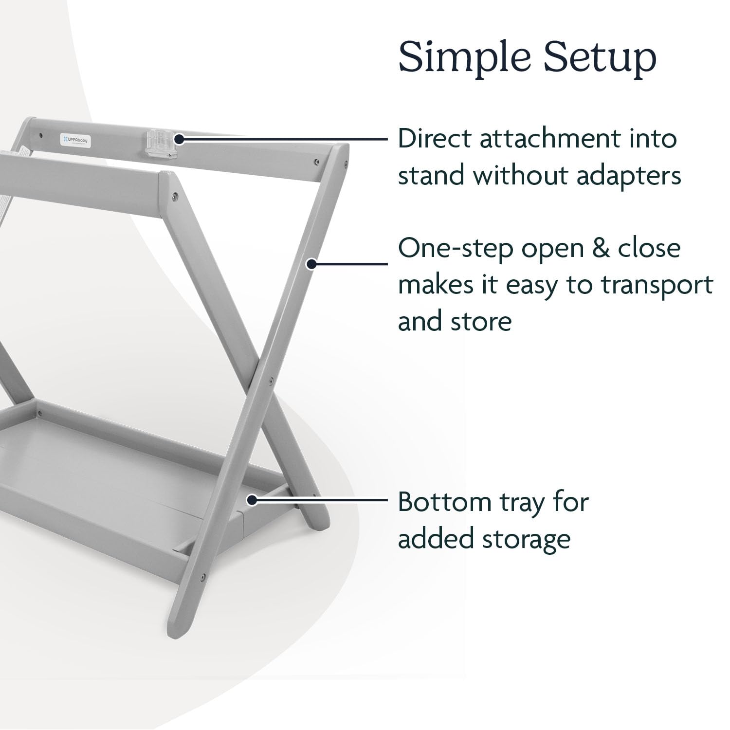 Amazon.com : UPPAbaby Bassinet Stand - Quick + Secure Attachment - Grey :  Baby
