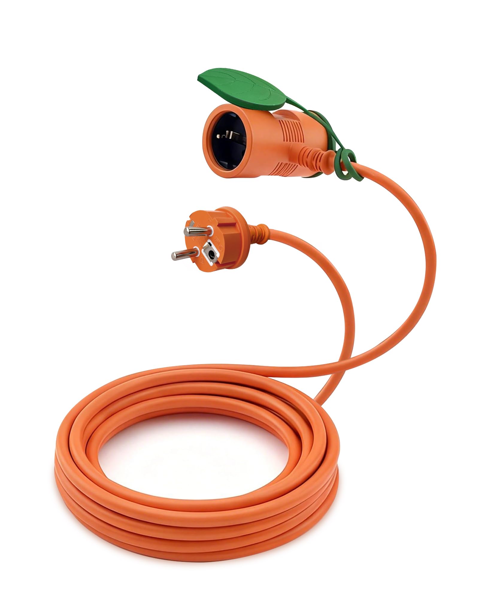 Rallonge extérieure 5m XINWANG orange IP44 à 2 prises Schuko - 8