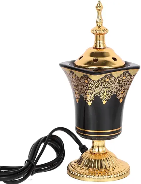 Brûleur d'Encens Électrique Vintage Arabe - Encensoir Bureau Yoga Spa