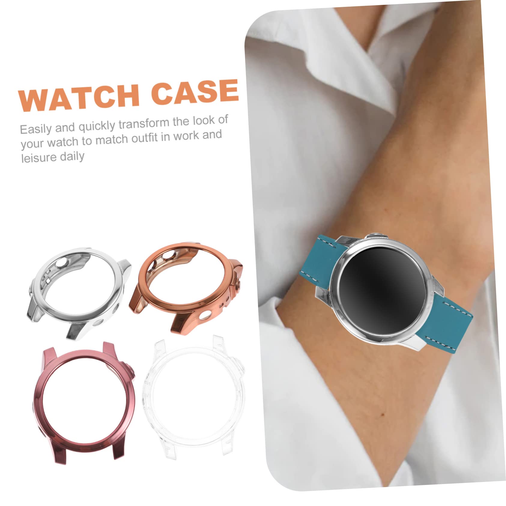 DOITOOL 8pezzi Coperture Protettive Per Anti- Tpu Per e Protezione Per Smartwatch Compatibili Rosa e