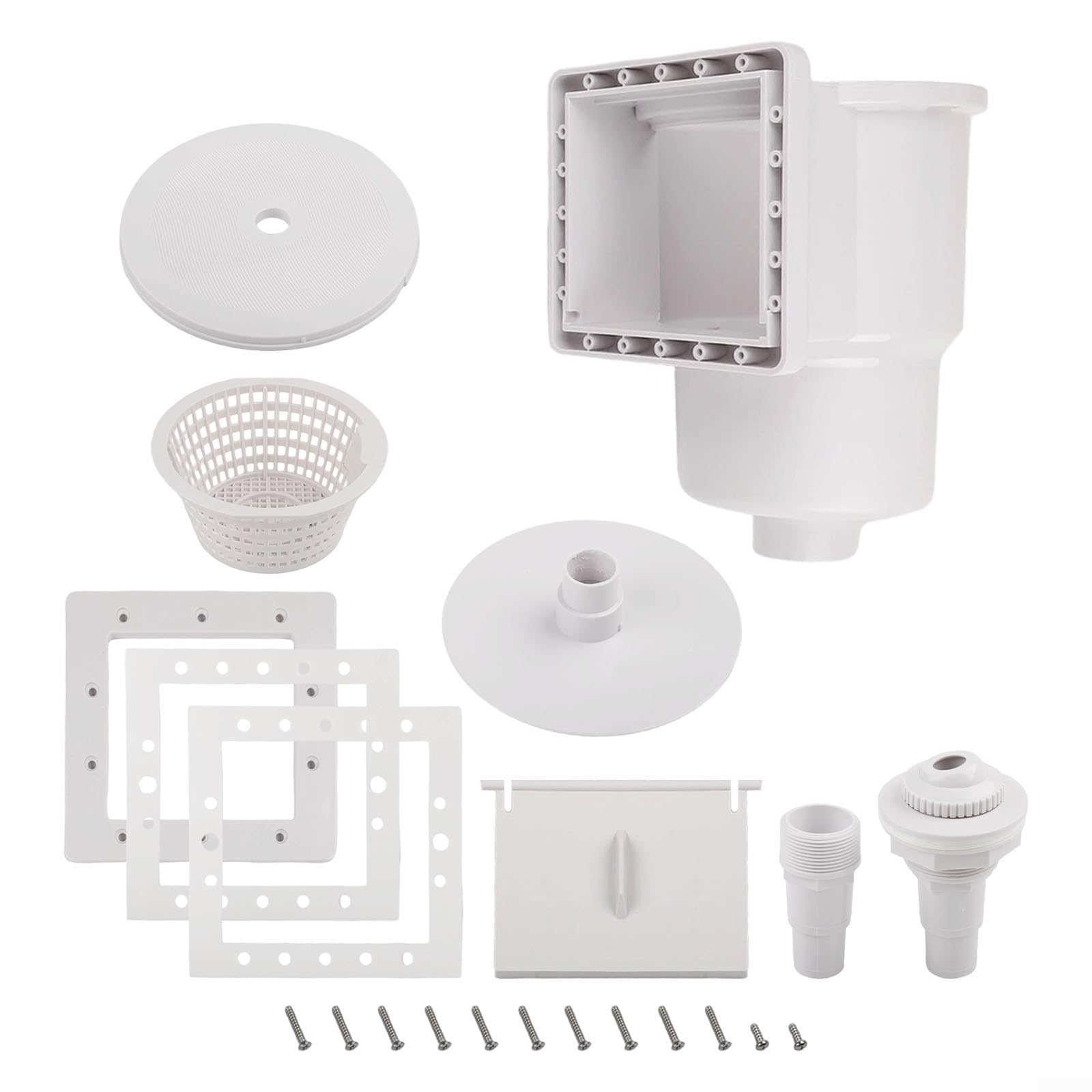 SP1091LX Kit skimmer mural compatible avec piscines hors sol avec montage traversant et élimination efficace des contaminants