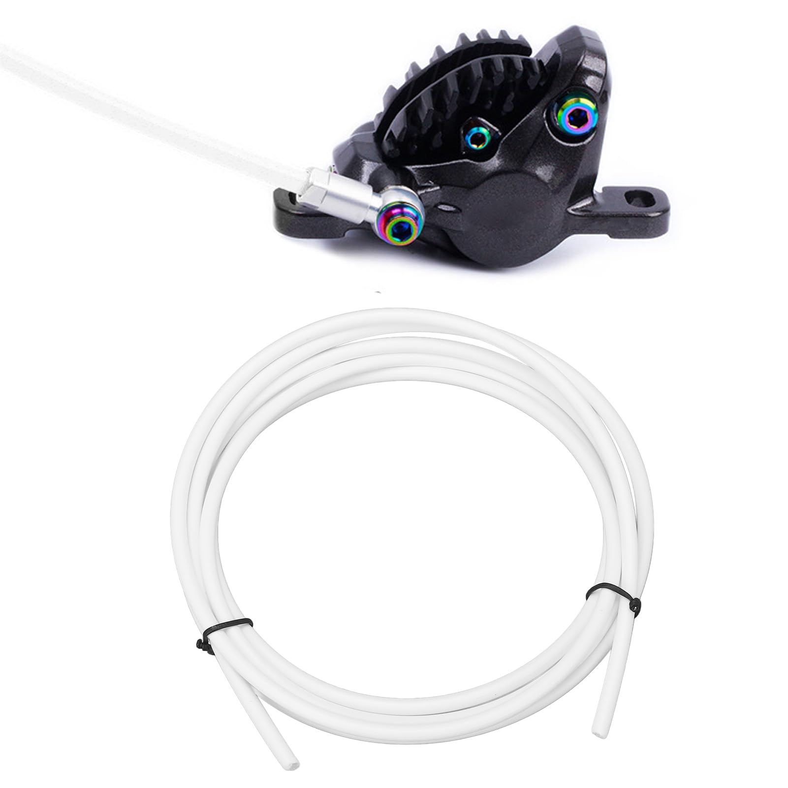 Brake Hose And Connection Insert Kit Heat Hydraulic Disc Brake Hose Kit for Mineral Oil DOT Oil (White)