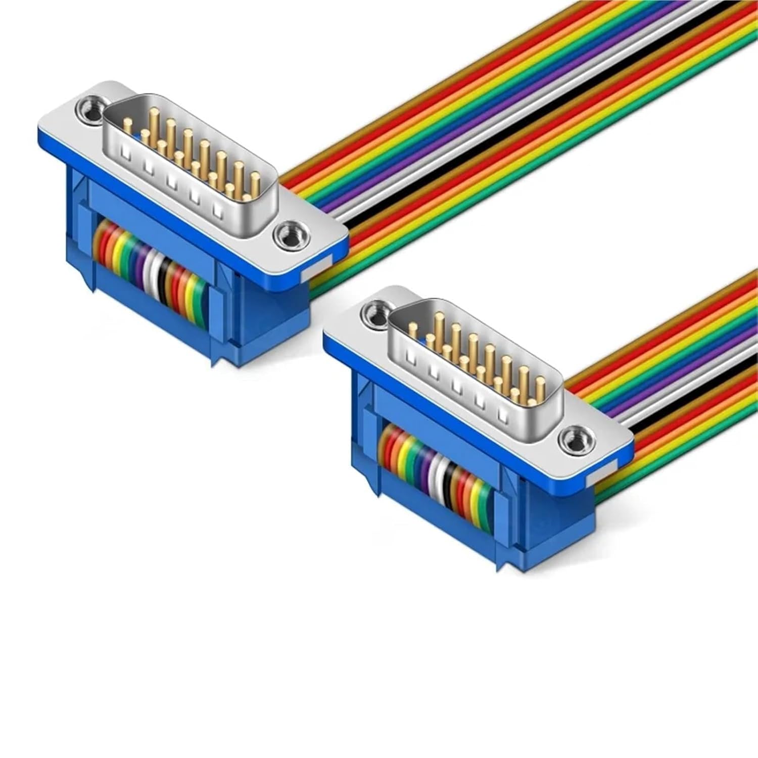 DIDC DB15 Pin Ribbon Cable DIDC-15P Male Female Flat DR15P Connector Line(1M,M to M)