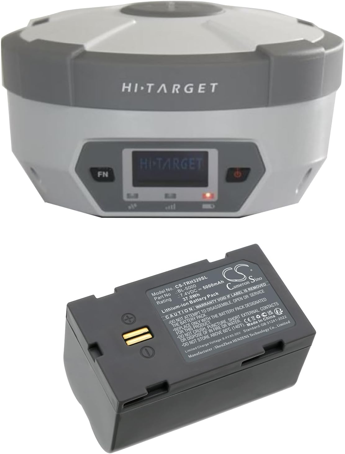 Cameron Sino New 5000mAh Replacement Battery for F61, F66, H32, V30, V50, V90 GNSS RTK GPS