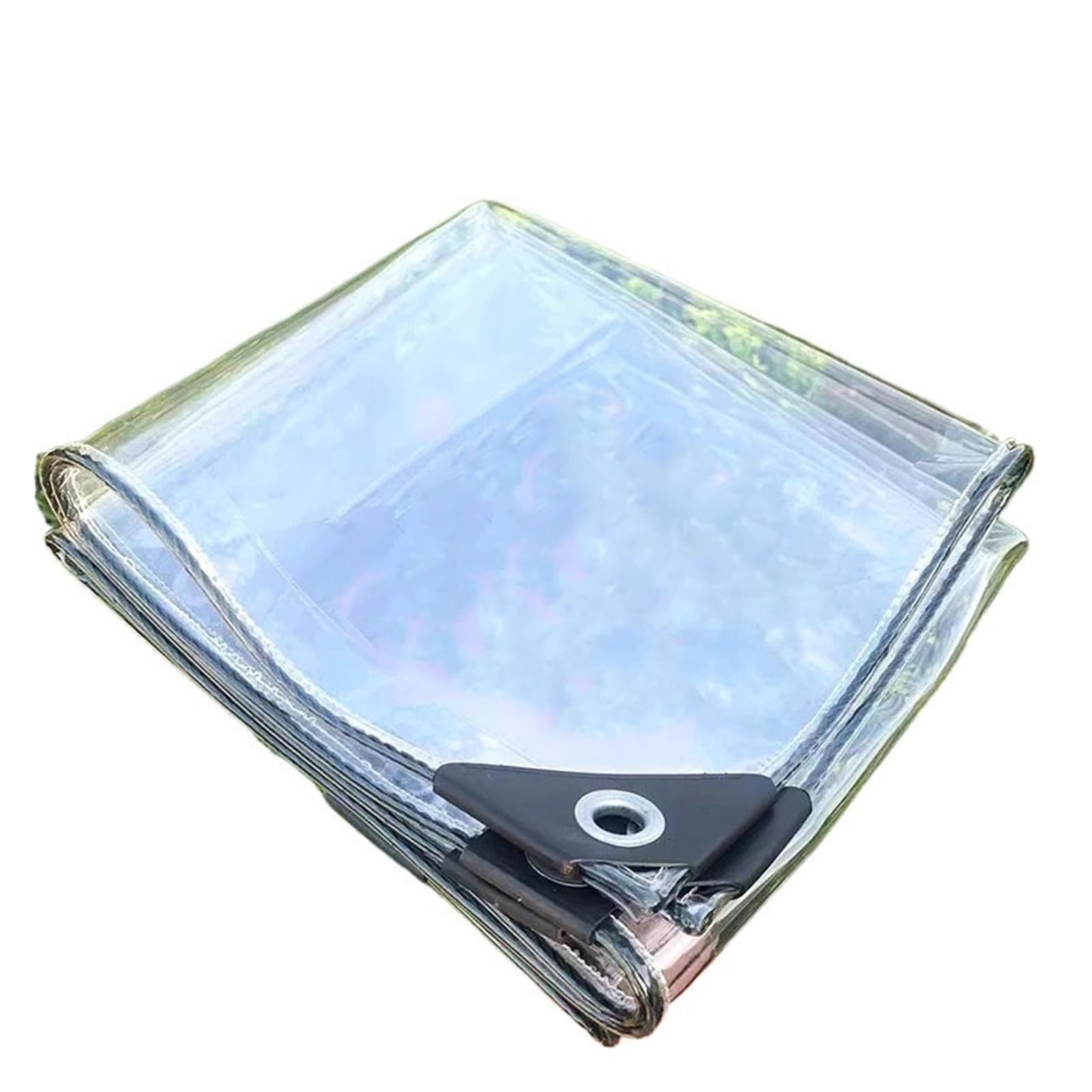 1pc Eyelets Transparent PVC Tarpaulin Garden Succulent Plants Rain Cover Outdoor Pergola Canvas Clearly Rainproof Cloth(Thick 0.55mm,1x4m)