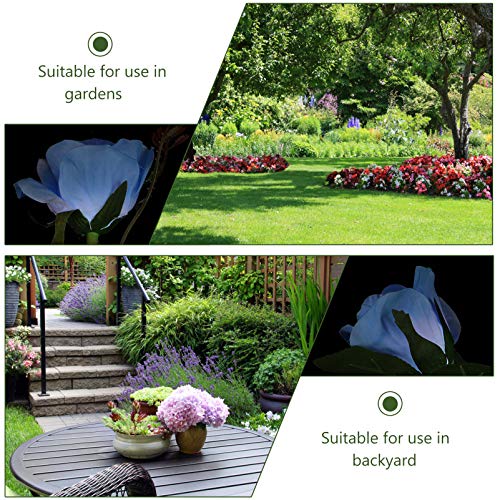 Yardwe 3-Cabeças de Flor Rosa Luzes Do Jardim Luzes Do Jardim Ao Ar Livre Solar Estaca Luz Solar Pai