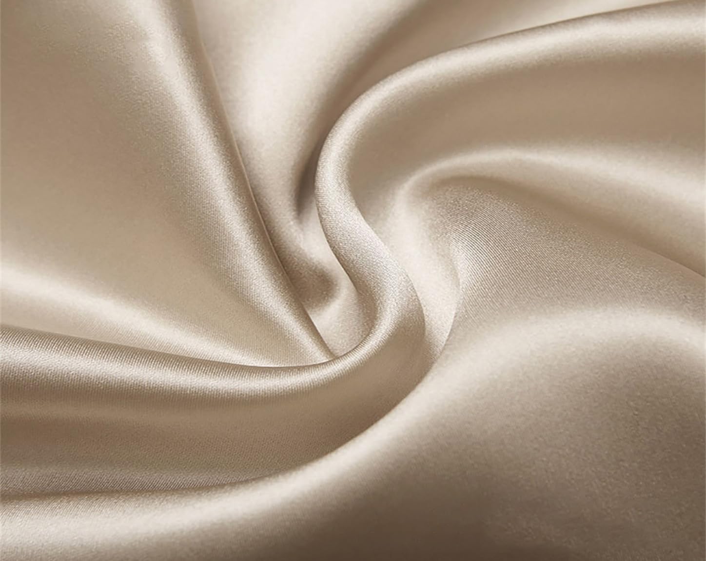 44'' Width 16 Momme 100% Pure Silk Fabric 6A Grade Natural Mulberry Charmeuse Fabric for Sewing Pajamas,Pillowcase,Clothes DIY Crafts(Light Khaki,1Yd)